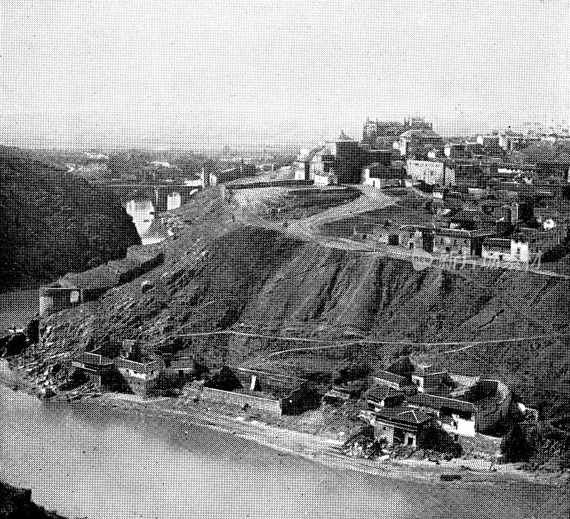 托莱多的城市景观，西班牙- 19世纪